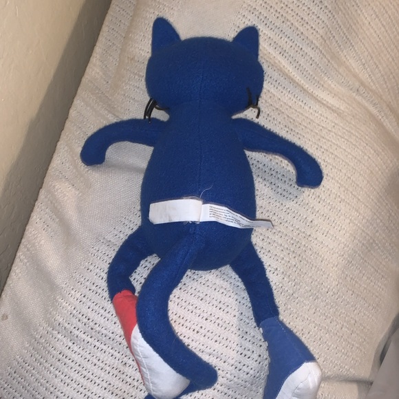 Pete the Cat In Blue and Red Tennis Shoes Sneakers Toy James Dean Plush 2010 - Picture 5 of 8